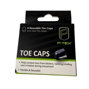P-TEX Toe Caps Unisex OS 4 Pack Reusable Blister Protection Flexible NEW